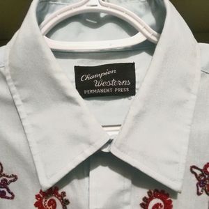 Champion Western vintage embroidered button-up